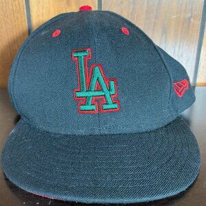 New Era Los Angeles Dodgers 59Fifty Fitted Cap 7 3/4 Mexican Heritage MLB - EUC